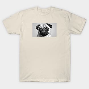 Pug Dog Portrait T-Shirt